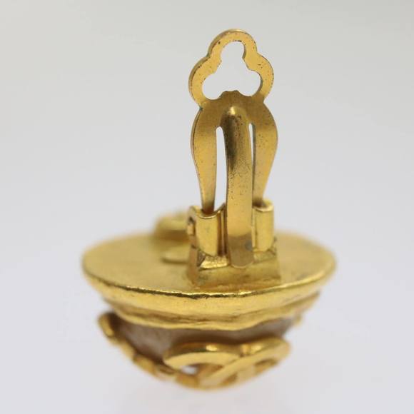 CHANEL Triple Coco Earring Gold CC Auth ar11464B - Picture 14 of 16